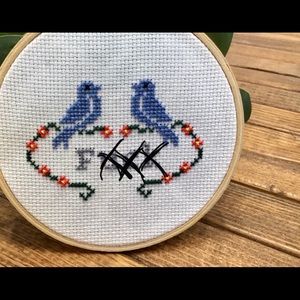 Naughty “Fu*&” Cross stitch